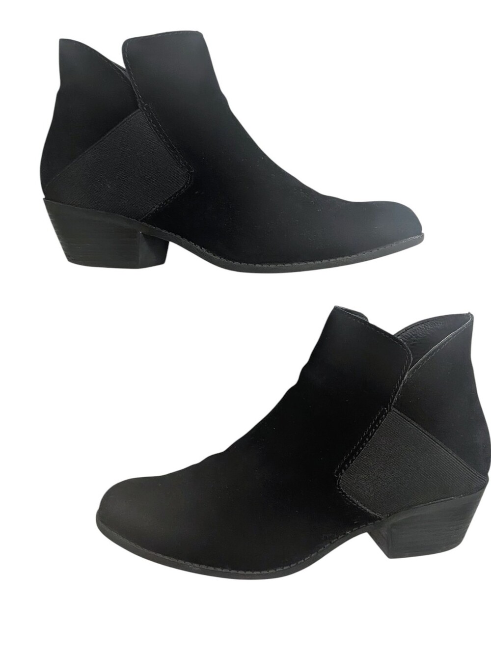 ME TOO Zoey Ankle Boots, Black Suede Leather, Sz 11